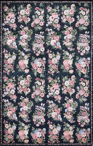 Floral Boquet Black, 6′1″ × 9′6″